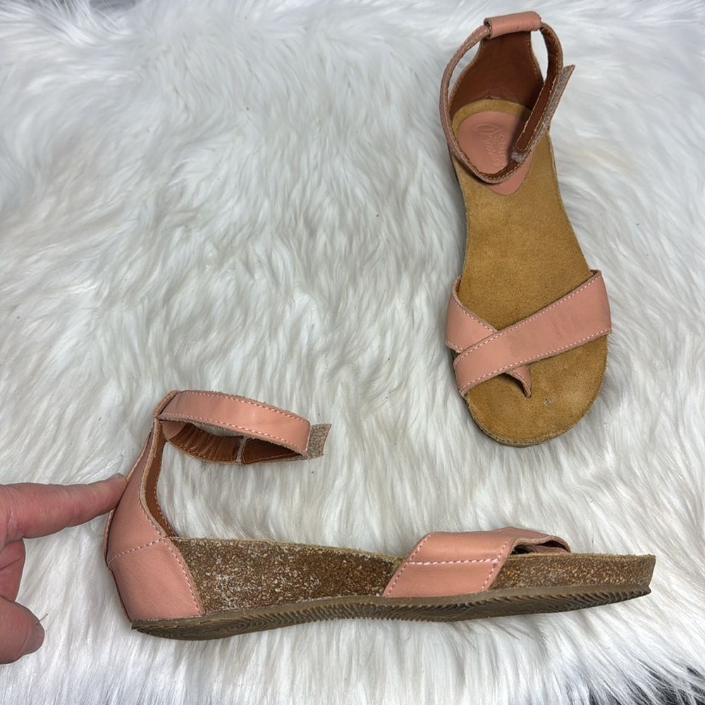 Sergio Tomani Aurelia Adina NWOT‎ Women's Clay Pink Leather Sandals Sz 39 EU